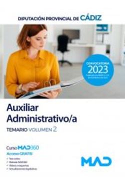 portada Auxiliar Administrativo/A. Diputacion Provincial de Cadiz (in Spanish)
