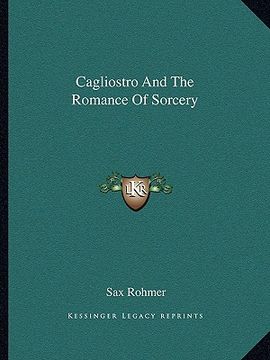 portada cagliostro and the romance of sorcery (en Inglés)