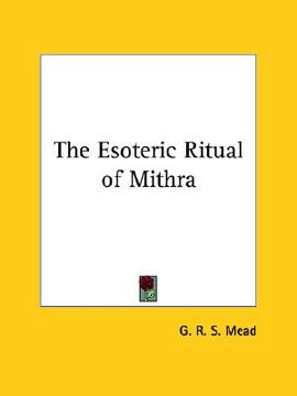 portada the esoteric ritual of mithra (in English)