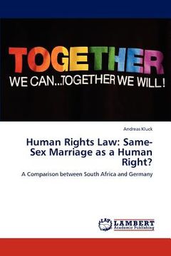 portada human rights law: same-sex marriage as a human right? (en Inglés)