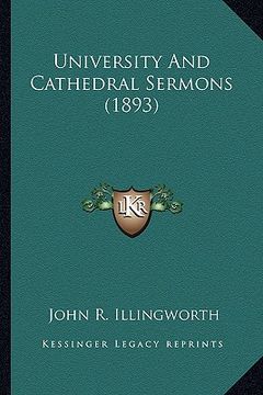 portada university and cathedral sermons (1893) (en Inglés)