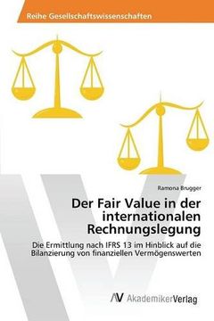 portada Der Fair Value in der internationalen Rechnungslegung