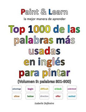 portada Top 1000 de las palabras más usadas en inglés (Volumen 9 palabras 801-900)