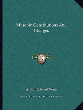 portada masonic constitutions and charges (en Inglés)