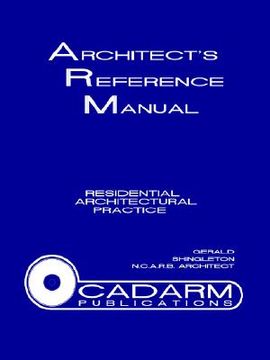 portada architect's reference manual: residential architectural practice (en Inglés)