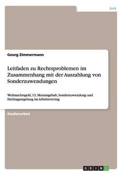 portada Leitfaden Zu Rechtsproblemen Im Zusammenhang Mit Der Auszahlung Von Sonderzuwendungen (German Edition)