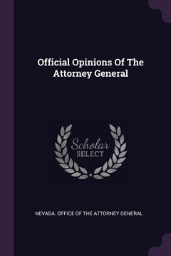 portada Official Opinions Of The Attorney General (en Inglés)