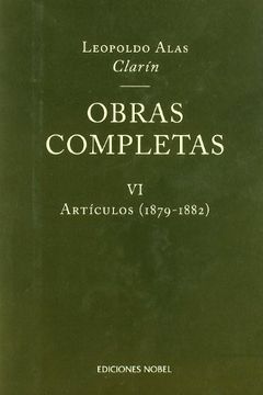 portada Obras completas. Tomo VI. Artículos (1879-1882).