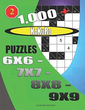 portada 1000 + Kakuro Puzzles 6x6 - 7x7 - 8x8 - 9x9 (Kakuro Sudoku) (in English)