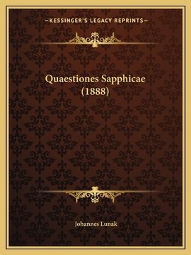 portada Quaestiones Sapphicae (1888) (en Latin)