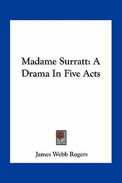 portada madame surratt: a drama in five acts (en Inglés)