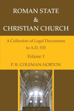 portada Roman State & Christian Church Volume 1: A Collection of Legal Documents to A. Do 535 (en Inglés)