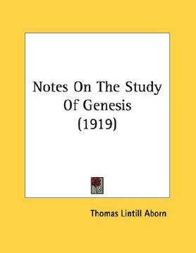 portada notes on the study of genesis (1919) (en Inglés)