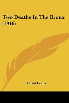 portada two deaths in the bronx (1916) (in English)