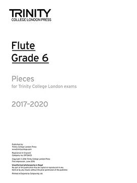 portada Flute Exam Pieces Grade 6 2017 2020 (Part Only)