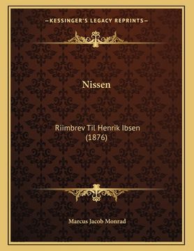portada Nissen: Riimbrev Til Henrik Ibsen (1876) (en Noruego)