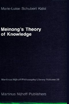 portada meinong s theory of knowledge (in English)