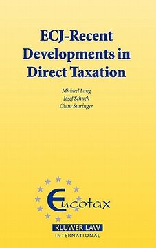 portada ecj - recent developments in direct taxation (in English)
