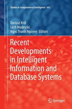 portada Recent Developments in Intelligent Information and Database Systems (en Inglés)