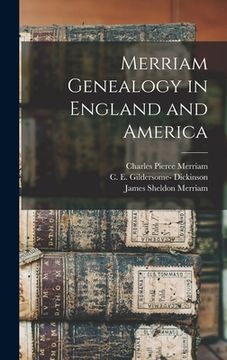 portada Merriam Genealogy in England and America (en Inglés)