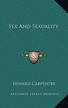 portada sex and sexuality (en Inglés)
