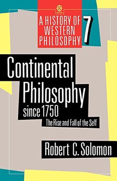 portada Continental Philosophy Since 1750: The Rise and Fall of the Self (a History of Western Philosophy) (en Inglés)