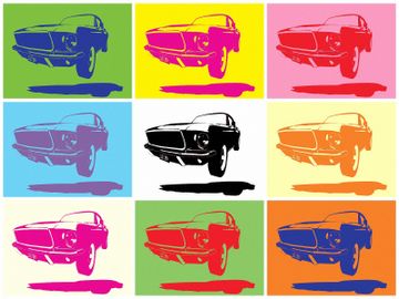 portada Bullet American car pop art Andy Warhol (3) a4 Size Satin Paper Photo Print Stunning 260Gsm(297 x 210 mm or 11. 7 x 8. 3 Inches) (in German)