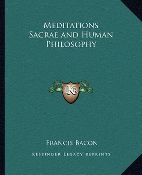 portada meditations sacrae and human philosophy (in English)