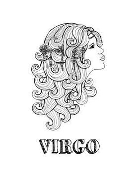 portada Virgo: Coloring Book with Three Different Styles of All Twelve Signs of the Zodiac. 36 Individual Coloring Pages. 8.5 x 11