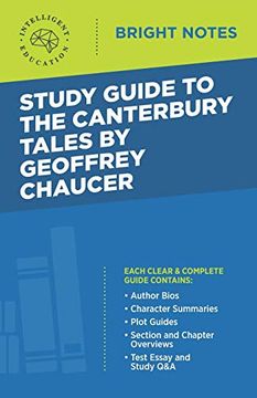 portada Study Guide to the Canterbury Tales by Geoffrey Chaucer (Bright Notes) (en Inglés)