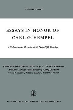 portada essays in honor of carl g. hempel: a tribute on the occasion of his sixty-fifth birthday (in English)