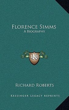 portada florence simms: a biography (en Inglés)