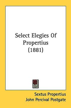 portada select elegies of propertius (1881) (en Inglés)
