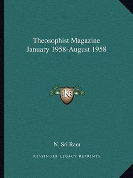 portada theosophist magazine january 1958-august 1958 (in English)