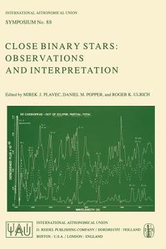 portada Close Binary Stars: Observations and Interpretation (en Inglés)