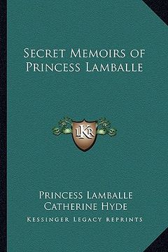 portada secret memoirs of princess lamballe (in English)