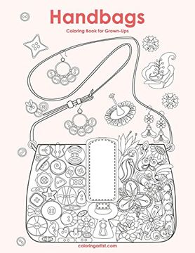 portada Handbags Coloring Book for Grown-Ups 1 (en Inglés)