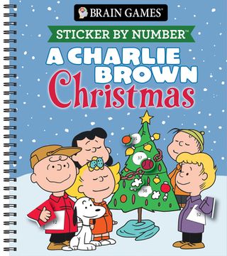 portada Brain Games - Sticker by Number: A Charlie Brown Christmas