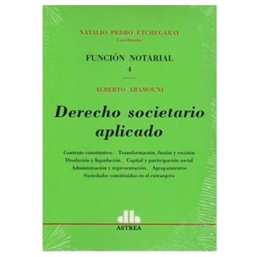 portada Funcion Notarial 4. Derecho Societario Aplicado (in Spanish)