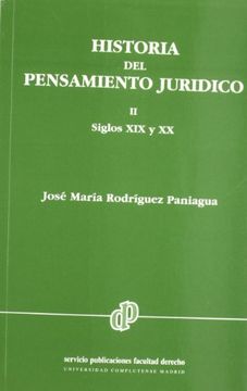 portada Historia del Pensamiento Juridico. T. 2 Siglos xix y xx