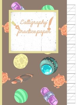 portada Calligraphy Practice paper: Gifts for space lovers; cute & elegant Hurricane Space UFO hand writing workbook with practice sheets for adults & kid (en Inglés)