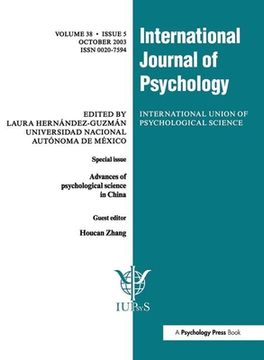 portada Advances of Psychological Science in China: A Special Issue of the International Journal of Psychology