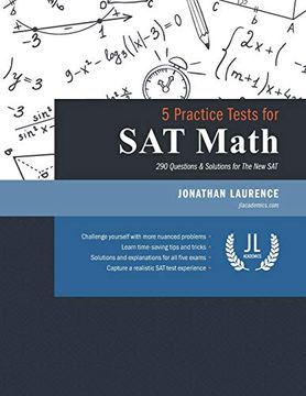portada 5 Practice Tests for sat Math (in English)
