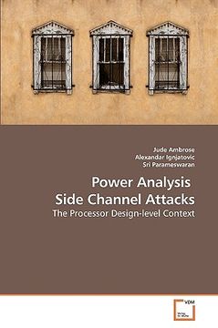 portada power analysis side channel attacks (en Inglés)