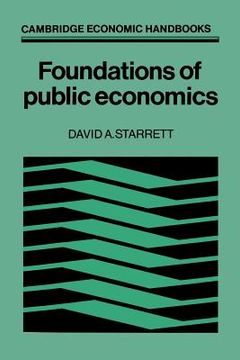 portada Foundations in Public Economics Paperback (Cambridge Economic Handbooks) (en Inglés)