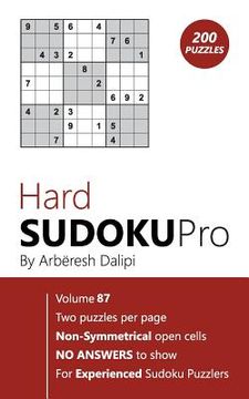 portada Hard Sudoku Pro: Book for Experienced Puzzlers (200 puzzles) Vol. 87