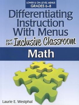 portada differentiating instruction with menus for the inclusive classroom, math