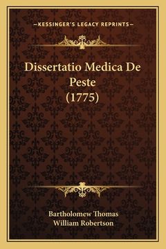 portada Dissertatio Medica De Peste (1775) (en Latin)