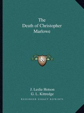 portada the death of christopher marlowe (en Inglés)