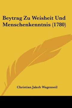 portada beytrag zu weisheit und menschenkenntnis (1780) (en Inglés)